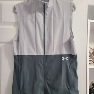 Under Armour Gray and White Sleeveless Vest